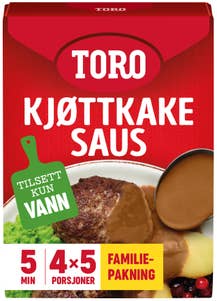 Toro Kjøttkakesaus Økonomipakke, 4 poser