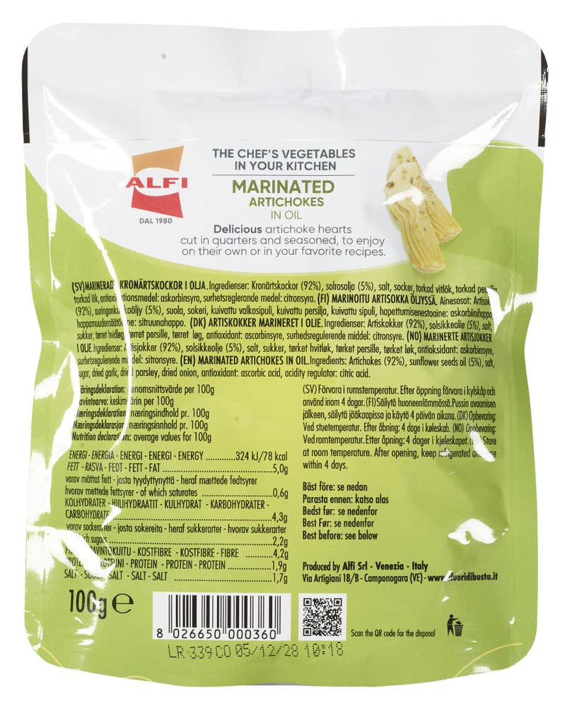 i Fuori di Busta Marinerte artisjokker i olje