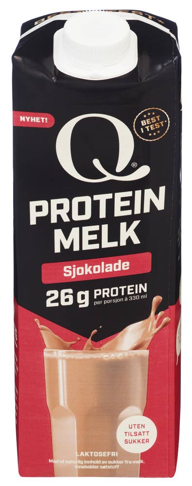 Q proteinmelk sjokolade Laktosefri