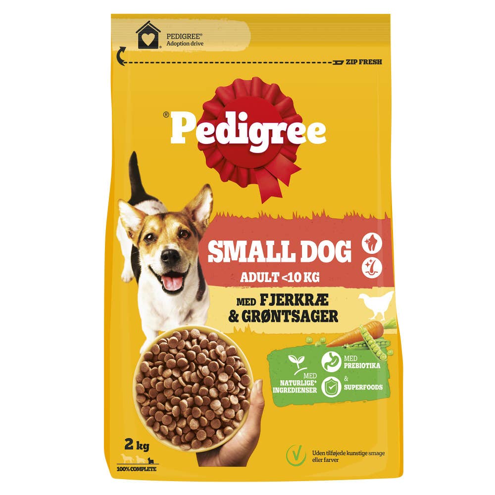 PEDIGREE Adult Mini Tørrfôr med kylling og grønnsaker Til voksne hunder