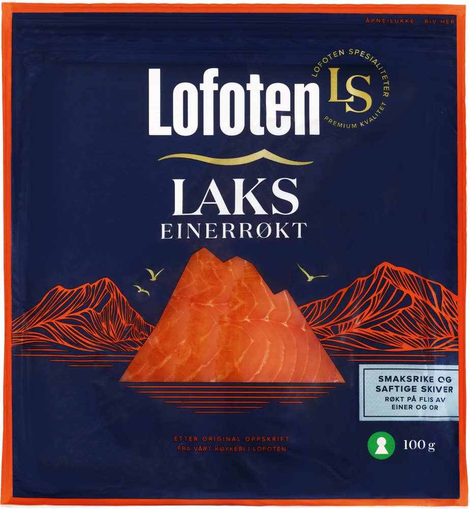 Lofoten Einerrøkt laks Skivet