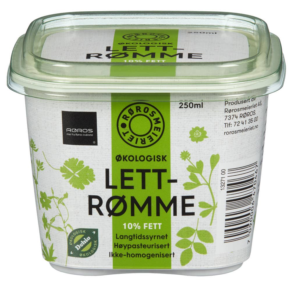Rørosmeieriet Økologisk Lettrømme 10% fett