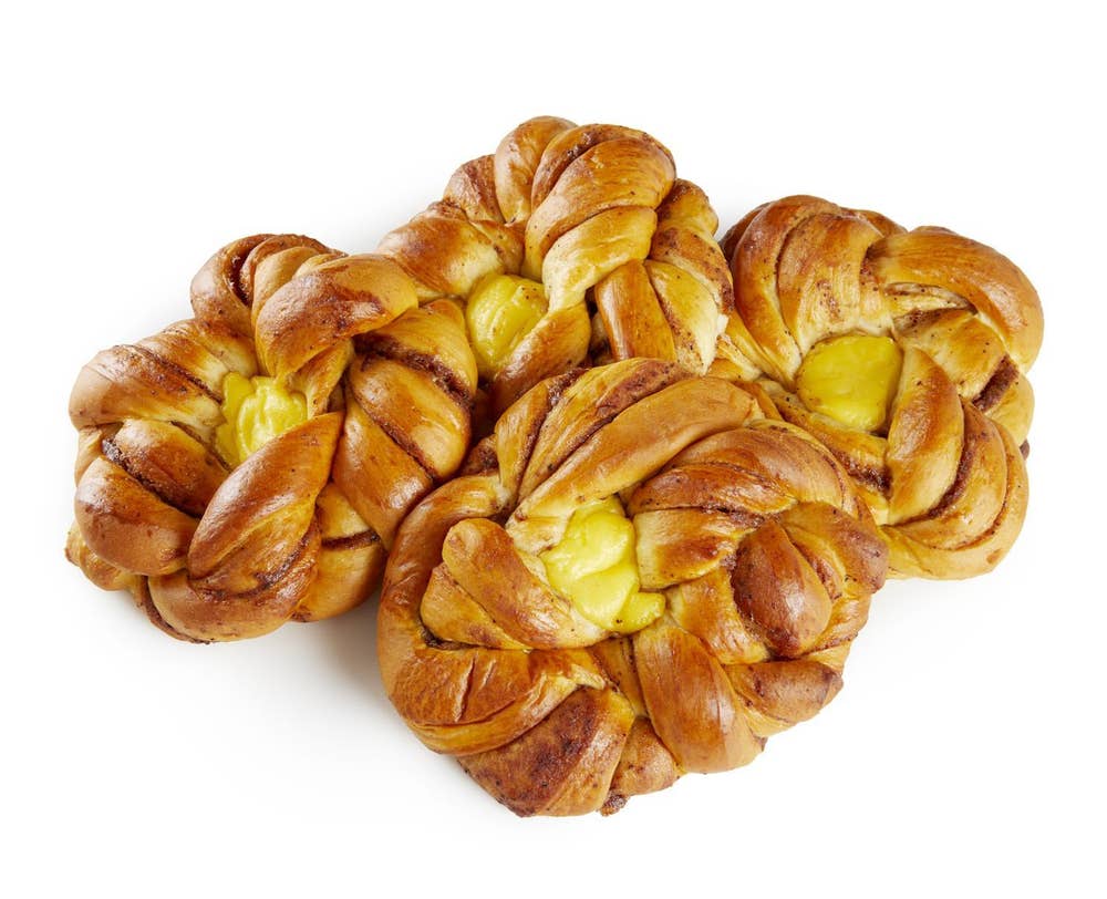 Korn Bakeri Kanelsnurrer med vaniljekrem 4 stk