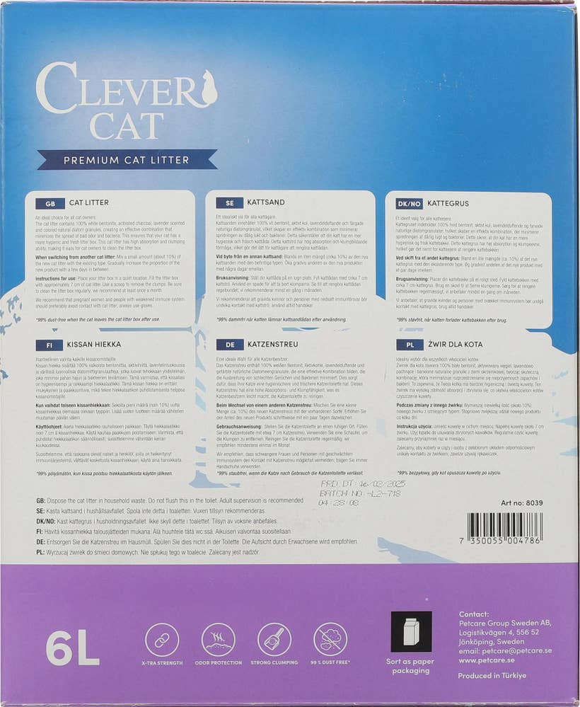 Clever Cat Kattesand lavender Klumpende
