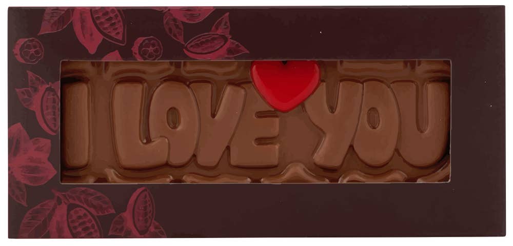 Jentene På Tunet Sjokoladeplate - I Love You