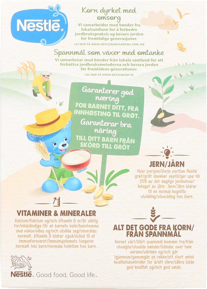 Nestlé Min Fullkornsgrøt eksotiske frukter fra 1-3 år