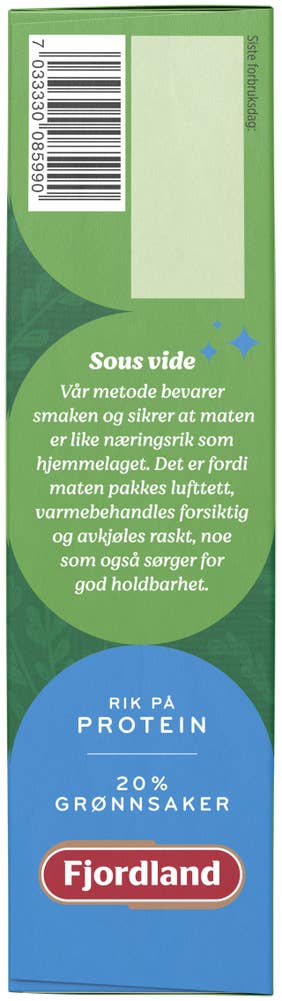 Fjordland Laksefilet Med urtesaus, gulrøtter og poteter