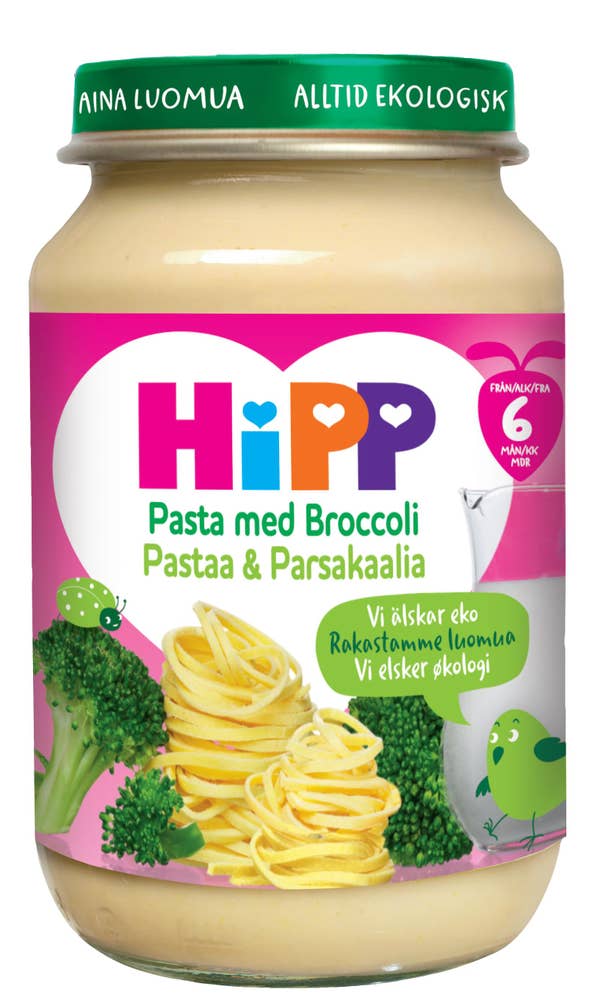 Hipp Pasta med Broccoli Fra 6 mnd, Økologisk