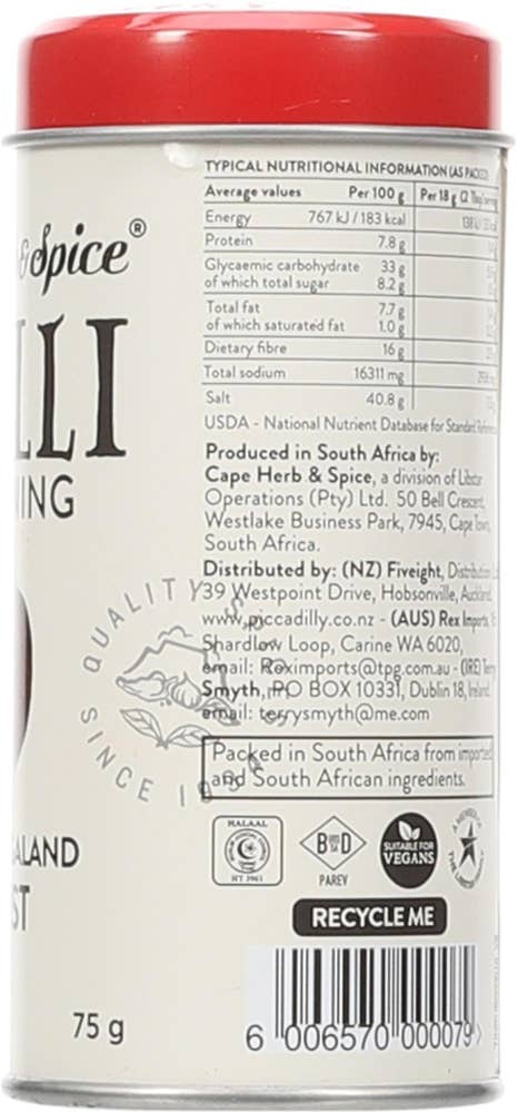Cape Herb & Spice Chili Seasoning Ghost Chili