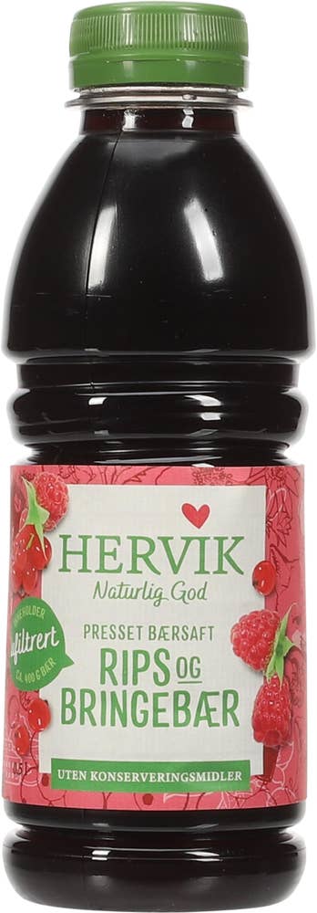 Hervik Rips- og bringebærsaft