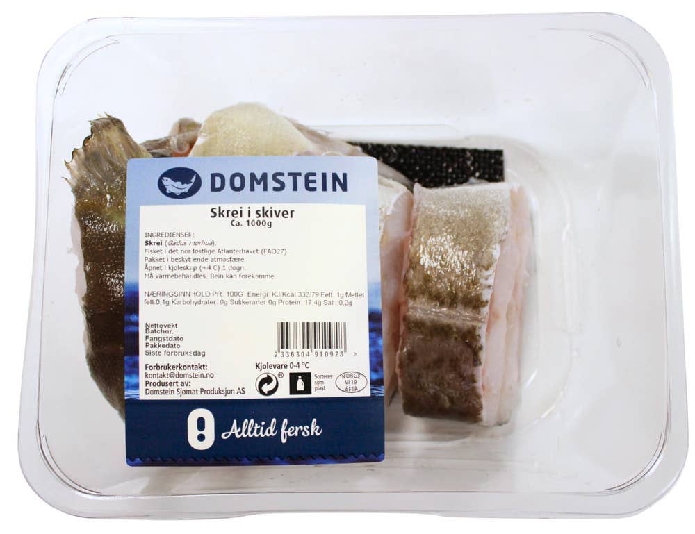 Fersk Skrei i Skiver, Villfanget 4 Skiver