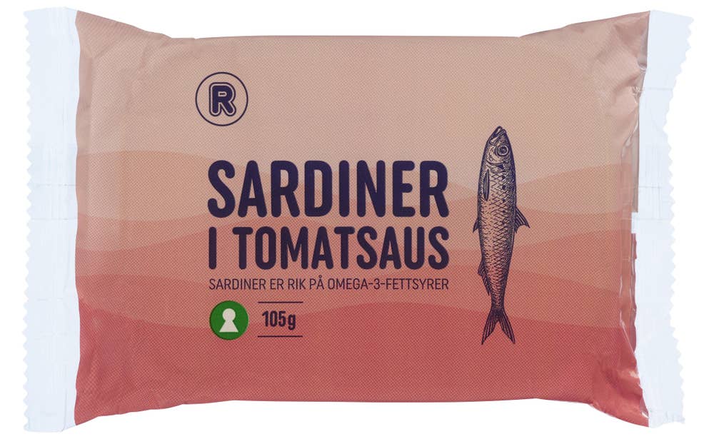 R Sardiner i tomatsaus