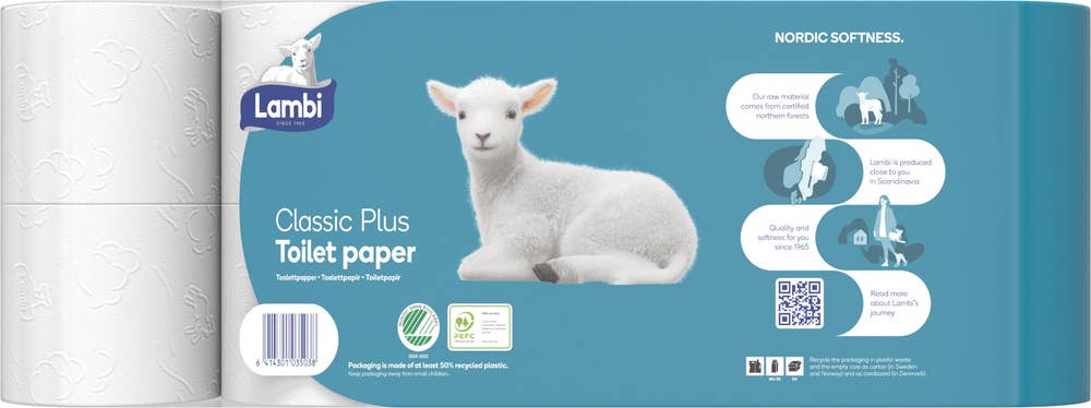 Lambi Toalettpapir Classic Plus 20 stk