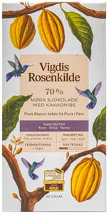 Vigdis Rosenkilde Piura Mørk Sjokolade 70% med Kakaonibs