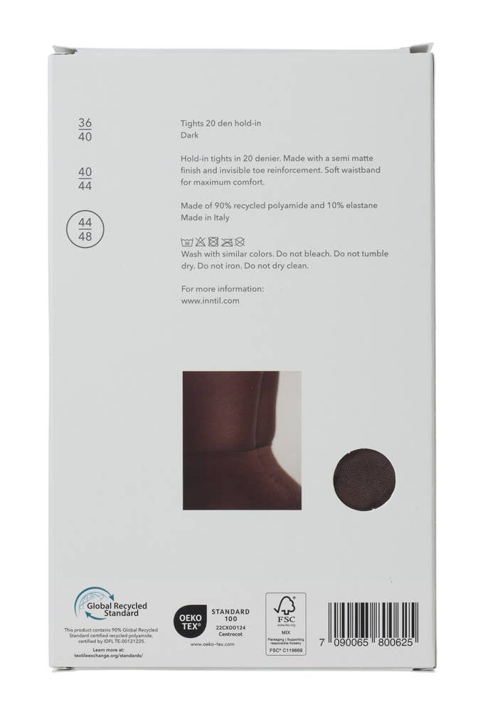 Inntil Strømpebukse Hold-In 20 DEN Mørk, str. 44-48, semi-matt