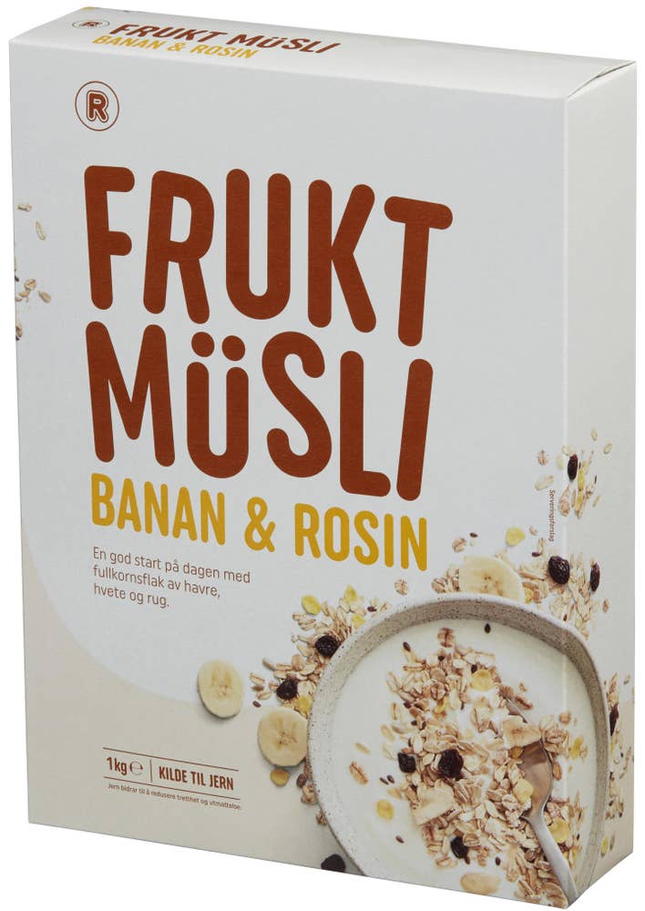R Fruktmüsli Banan & Rosin
