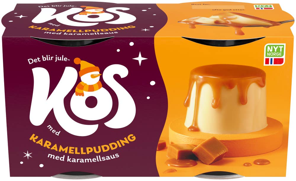 KOS Karamellpudding med karamellsaus