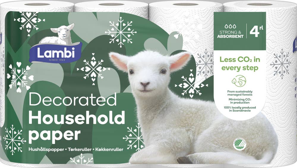 Lambi Tørkerull med dekor 4 stk