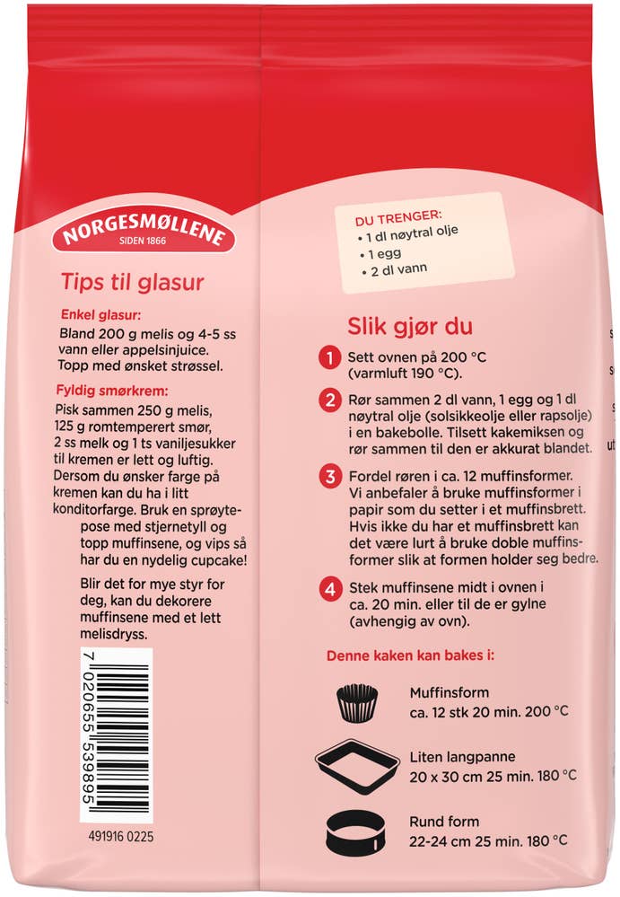 Norgesmøllene Saftige muffins