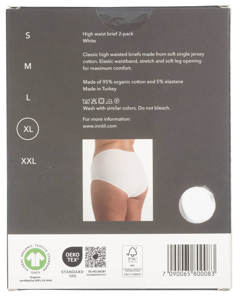 Inntil High Waist truse Hvit, str. XL