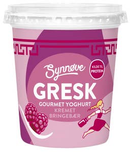 Synnøve Gresk Gresk gourmetyoghurt Kremet bringebær