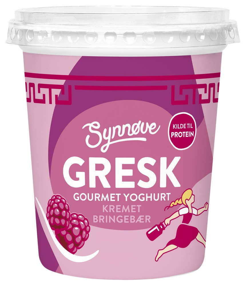Synnøve Gresk Gresk gourmetyoghurt Kremet bringebær