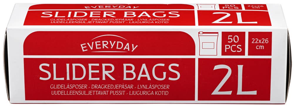 Everyday Lynlåsposer 2l Med glidelås