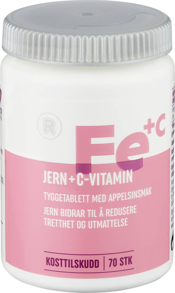 R Jern + C-Vitamin Tyggetabletter, 60 g