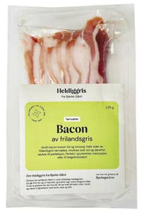 Heldiggris Tørrsaltet bacon Frilandsgris skivet