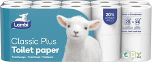Lambi Toalettpapir Classic Plus 20 stk
