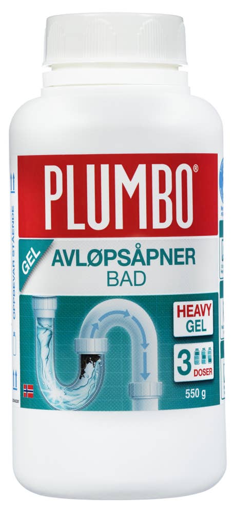 Plumbo Avløpsåpner bad Heavy gel, 3 doser