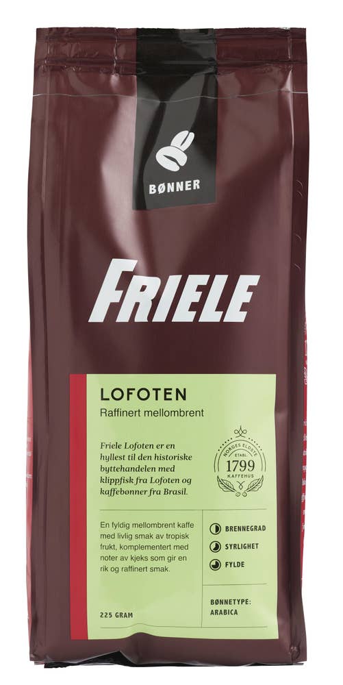 Friele Kaffebønner Lofoten Hele Bønner, mellombrent