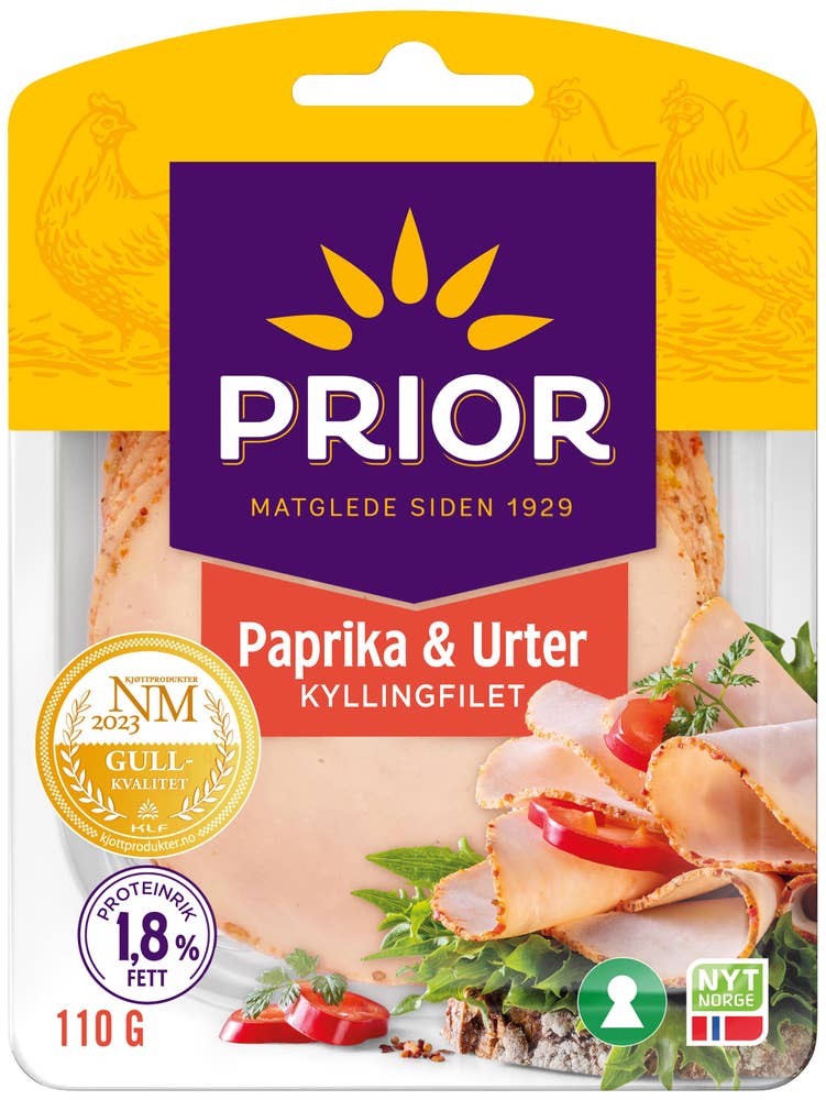 Prior Kyllingfilet Paprika & Urter Skivet