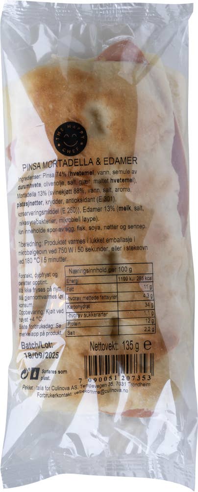 Kokkeriet Pinsa Mortadella og edamer