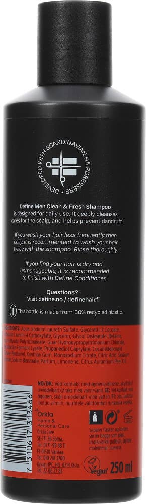 Define Men Clean & Fresh Shampoo