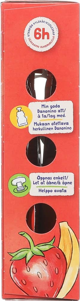 Danonino Klemmeposer med banan- & jordbærsmak 4x70g