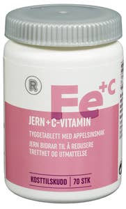 R Jern + C-Vitamin Tyggetabletter, 60 g