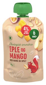R Økologisk smoothie eple og mango Med havre og spelt, fra 6 mnd