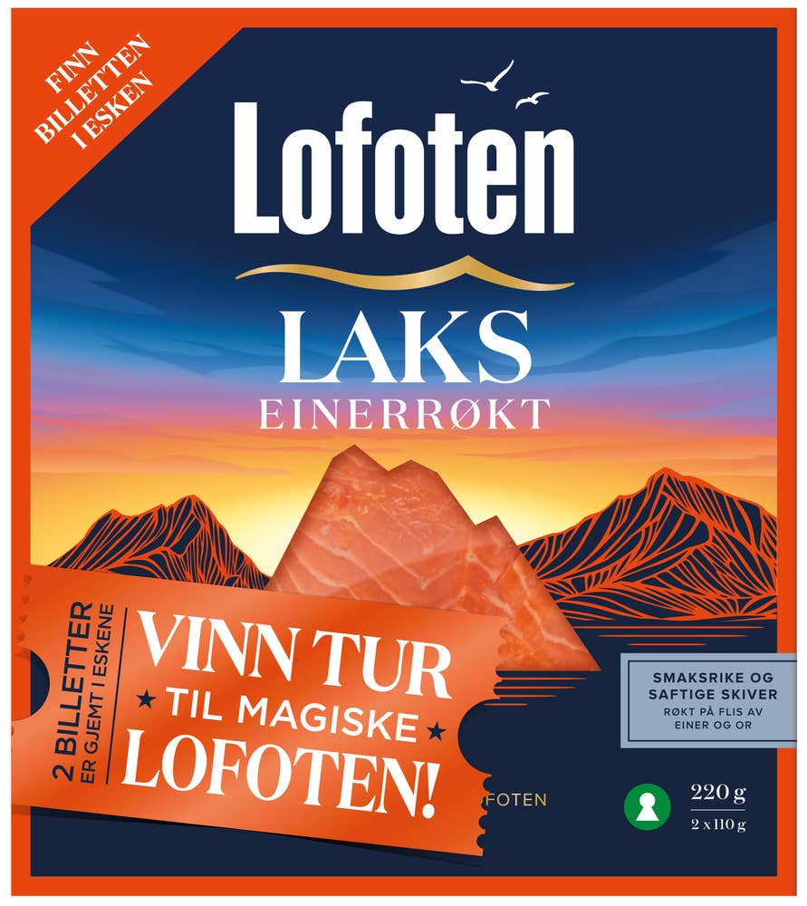 Lofoten Einerrøkt laks Skivet