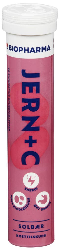 Biopharma Jern brusetablett solbærsmak