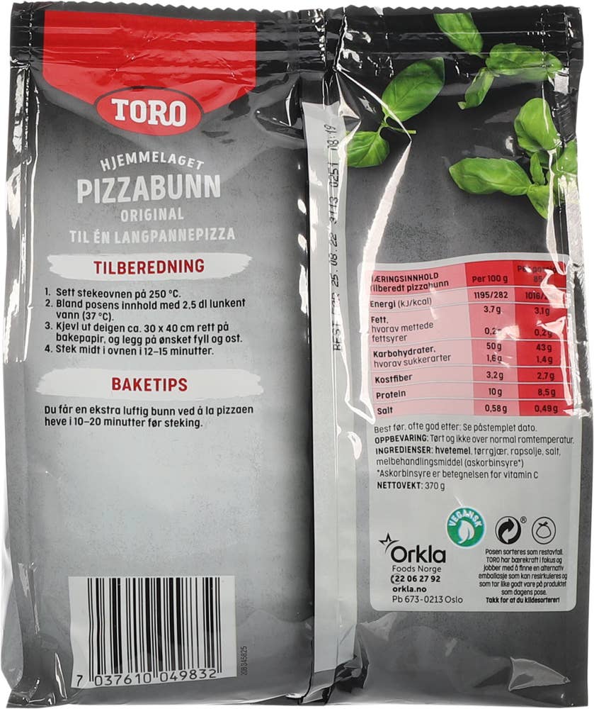 Toro Pizzabunn Familiepakke