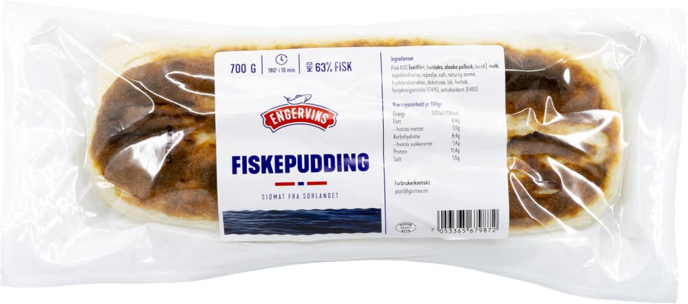 Engerviks Formstekt fiskepudding 63%