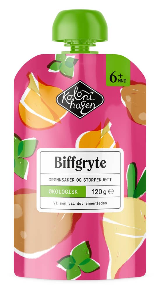 Kolonihagen Biffgryte med grønnsaker Økologisk, 6mnd+