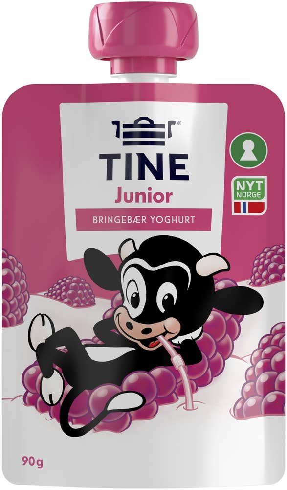 TINE Junior yoghurt Bringebær