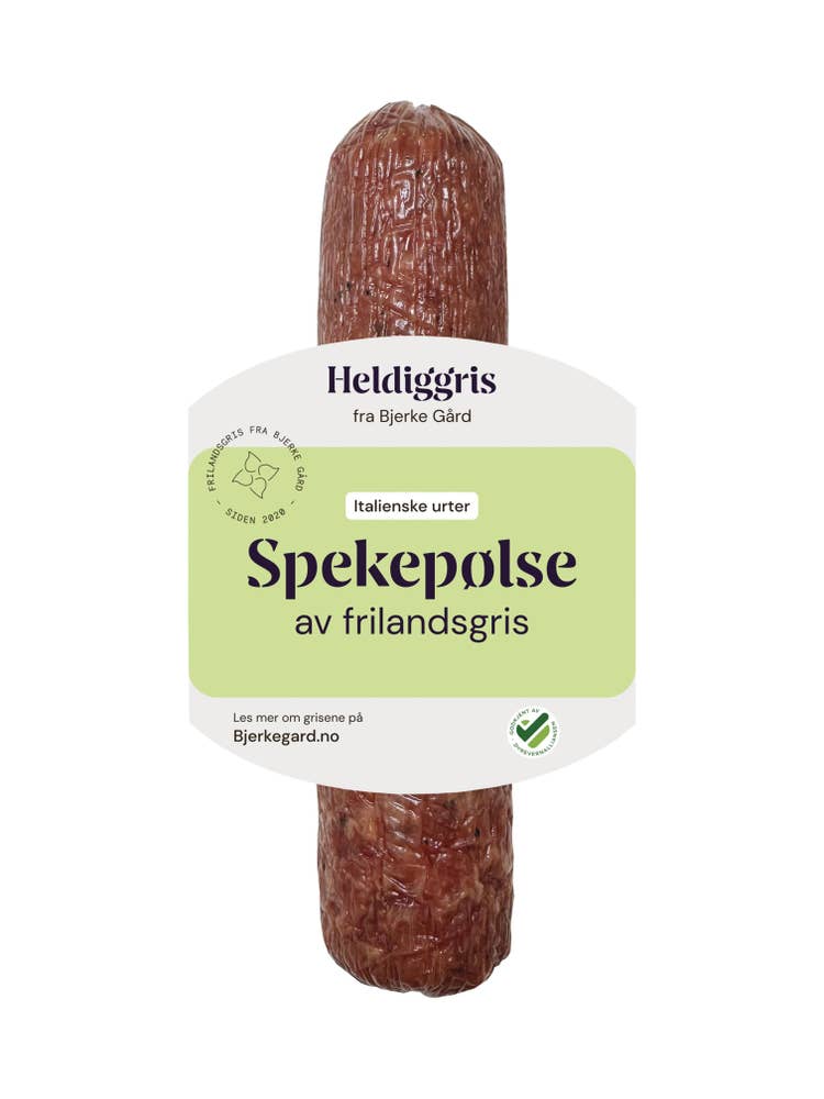 Heldiggris Spekepølse Italienske urter