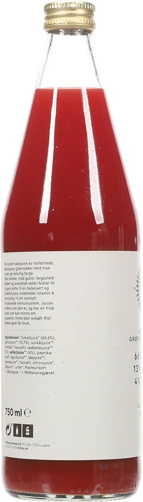 Helios Økologisk grønnsaksjuice Melkesyregjæret m+