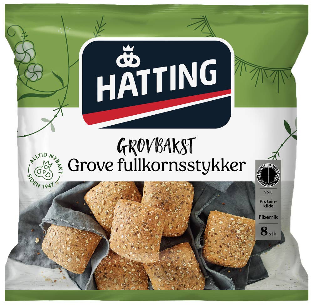 Hatting Grove Fullkornsstykker 8 stk