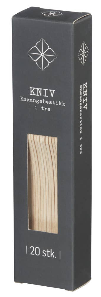 R Engangskniver av tre