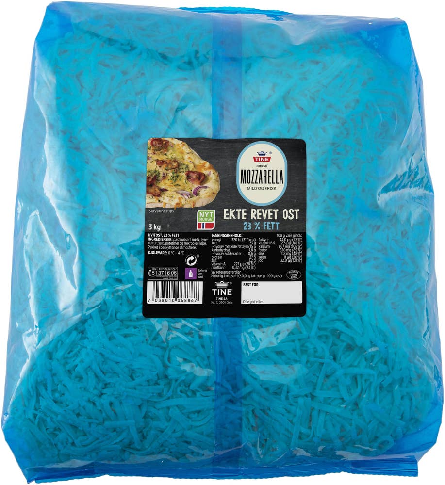 TINE Ekte revet ost Mozzarella