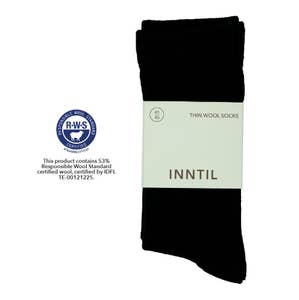 Inntil Tynne sokker i ullblanding Sort, str. 41-45